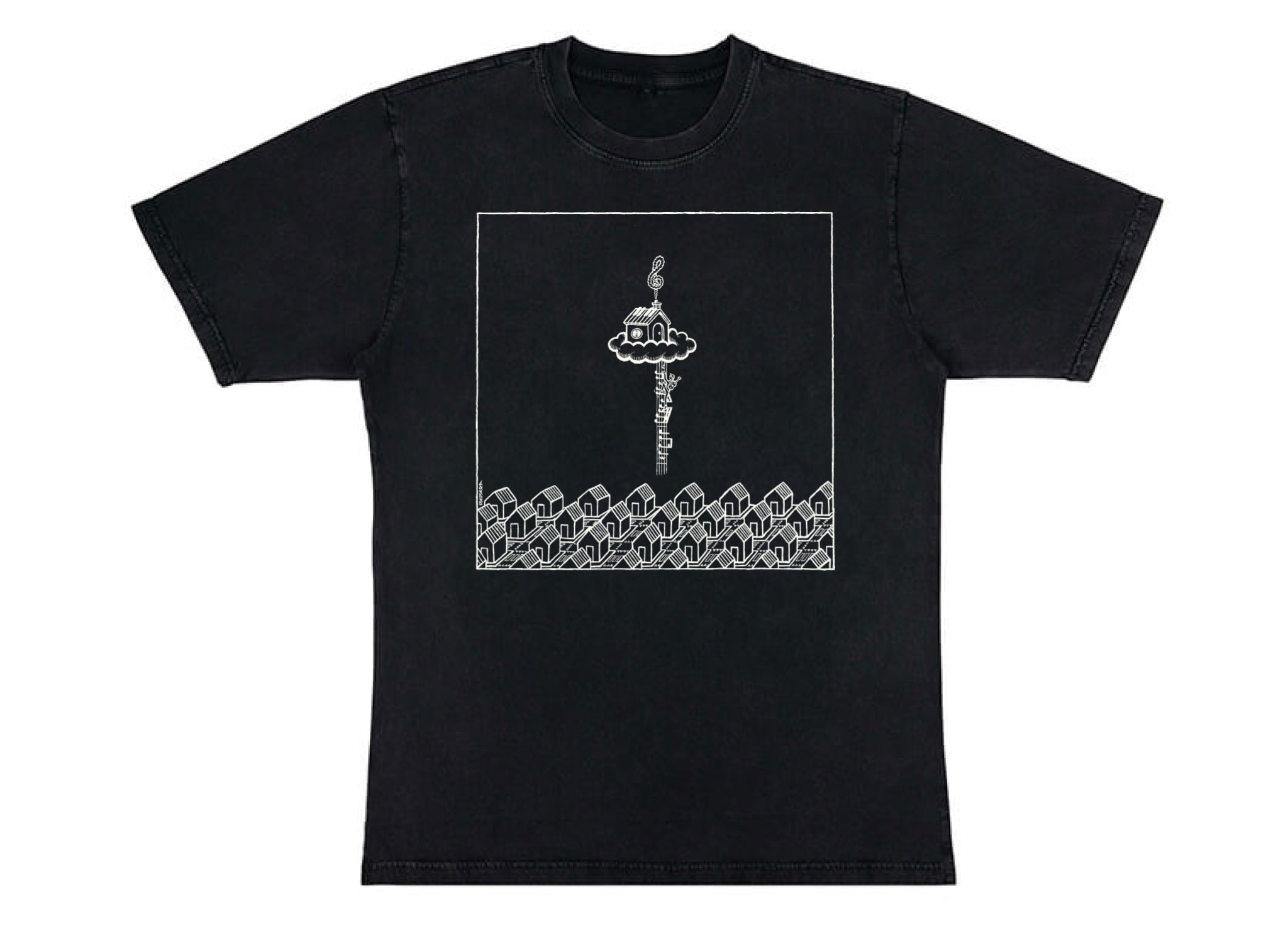Unisex Organic Oversized 'T.O.O.T.H' Tee - Stonewash Black